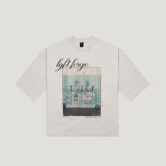 LÝFT × GOLD'S GYM Vintage Graphic Big T-Shirt 1480