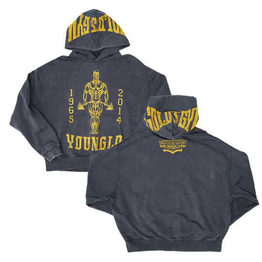 GOLD'S GYM × YoungLA プルオーバーフーディー／ネイビー  G7164 【数量限定】
