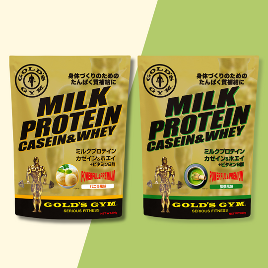 GOLD'S GYM Milk Protein 800g, Vanilla and Matcha Flavors 