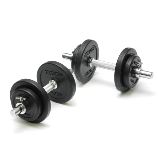 IVANKO 28mm RUBK Rubber Plate Dumbbell Set 