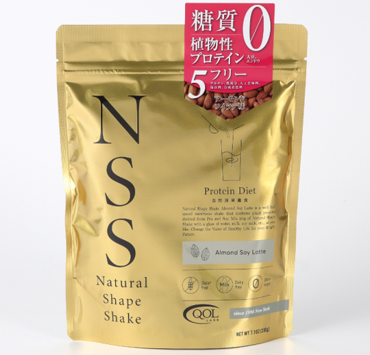QOL Laboratories NSS (Natural Shape Shake) 0 Sugar 200g Almond Soy Latte Flavor